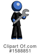 Blue Design Mascot Clipart #1588851 by Leo Blanchette