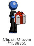Blue Design Mascot Clipart #1588855 by Leo Blanchette