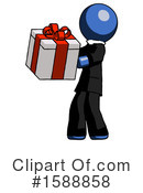 Blue Design Mascot Clipart #1588858 by Leo Blanchette