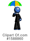 Blue Design Mascot Clipart #1588860 by Leo Blanchette