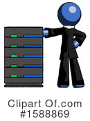 Blue Design Mascot Clipart #1588869 by Leo Blanchette