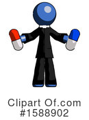 Blue Design Mascot Clipart #1588902 by Leo Blanchette