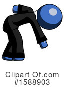 Blue Design Mascot Clipart #1588903 by Leo Blanchette