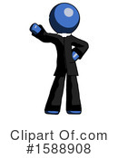 Blue Design Mascot Clipart #1588908 by Leo Blanchette
