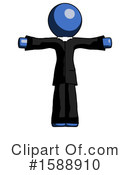 Blue Design Mascot Clipart #1588910 by Leo Blanchette