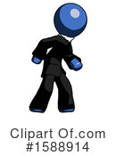Blue Design Mascot Clipart #1588914 by Leo Blanchette