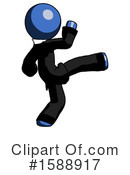 Blue Design Mascot Clipart #1588917 by Leo Blanchette