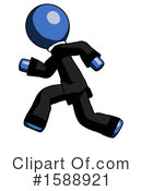 Blue Design Mascot Clipart #1588921 by Leo Blanchette