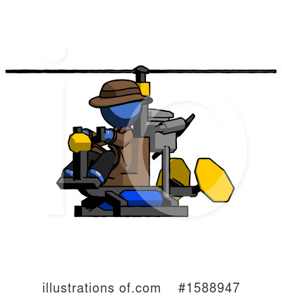 Royalty-Free (RF) Blue Design Mascot Clipart Illustration by Leo Blanchette - Stock Sample #1588947