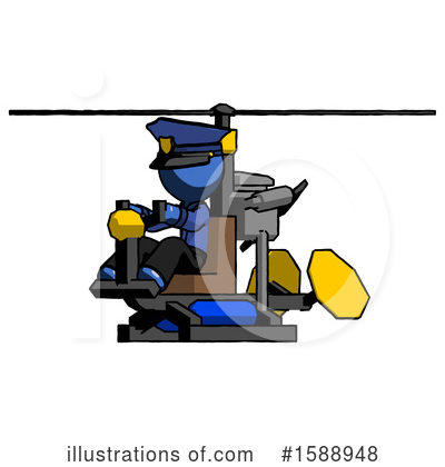 Royalty-Free (RF) Blue Design Mascot Clipart Illustration by Leo Blanchette - Stock Sample #1588948