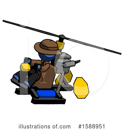 Royalty-Free (RF) Blue Design Mascot Clipart Illustration by Leo Blanchette - Stock Sample #1588951