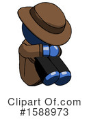 Blue Design Mascot Clipart #1588973 by Leo Blanchette