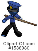 Blue Design Mascot Clipart #1588980 by Leo Blanchette