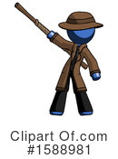 Blue Design Mascot Clipart #1588981 by Leo Blanchette