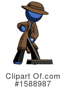 Blue Design Mascot Clipart #1588987 by Leo Blanchette