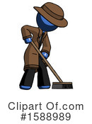 Blue Design Mascot Clipart #1588989 by Leo Blanchette