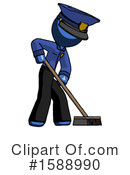 Blue Design Mascot Clipart #1588990 by Leo Blanchette