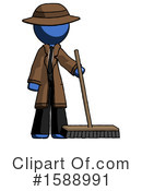 Blue Design Mascot Clipart #1588991 by Leo Blanchette