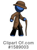 Blue Design Mascot Clipart #1589003 by Leo Blanchette
