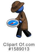Blue Design Mascot Clipart #1589013 by Leo Blanchette