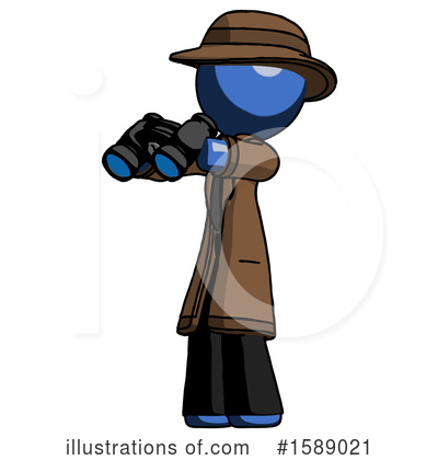Royalty-Free (RF) Blue Design Mascot Clipart Illustration by Leo Blanchette - Stock Sample #1589021