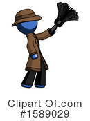 Blue Design Mascot Clipart #1589029 by Leo Blanchette