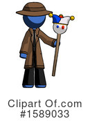 Blue Design Mascot Clipart #1589033 by Leo Blanchette