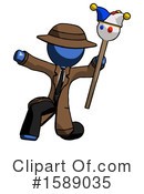 Blue Design Mascot Clipart #1589035 by Leo Blanchette