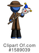 Blue Design Mascot Clipart #1589039 by Leo Blanchette