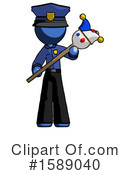 Blue Design Mascot Clipart #1589040 by Leo Blanchette