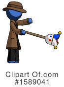 Blue Design Mascot Clipart #1589041 by Leo Blanchette