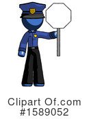 Blue Design Mascot Clipart #1589052 by Leo Blanchette