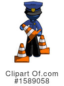 Blue Design Mascot Clipart #1589058 by Leo Blanchette