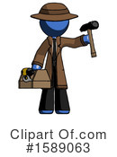 Blue Design Mascot Clipart #1589063 by Leo Blanchette