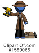 Blue Design Mascot Clipart #1589065 by Leo Blanchette