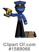 Blue Design Mascot Clipart #1589066 by Leo Blanchette