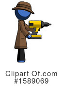 Blue Design Mascot Clipart #1589069 by Leo Blanchette