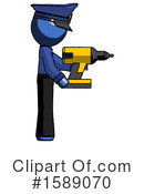 Blue Design Mascot Clipart #1589070 by Leo Blanchette