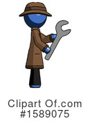 Blue Design Mascot Clipart #1589075 by Leo Blanchette