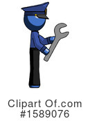 Blue Design Mascot Clipart #1589076 by Leo Blanchette