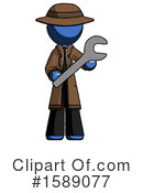 Blue Design Mascot Clipart #1589077 by Leo Blanchette