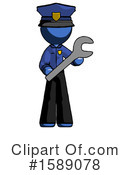 Blue Design Mascot Clipart #1589078 by Leo Blanchette