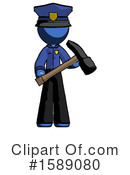 Blue Design Mascot Clipart #1589080 by Leo Blanchette