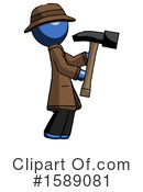 Blue Design Mascot Clipart #1589081 by Leo Blanchette