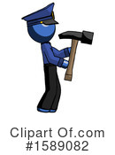 Blue Design Mascot Clipart #1589082 by Leo Blanchette