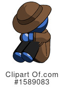 Blue Design Mascot Clipart #1589083 by Leo Blanchette