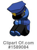 Blue Design Mascot Clipart #1589084 by Leo Blanchette