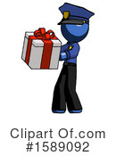 Blue Design Mascot Clipart #1589092 by Leo Blanchette