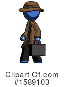 Blue Design Mascot Clipart #1589103 by Leo Blanchette