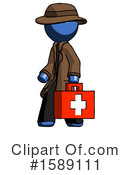 Blue Design Mascot Clipart #1589111 by Leo Blanchette